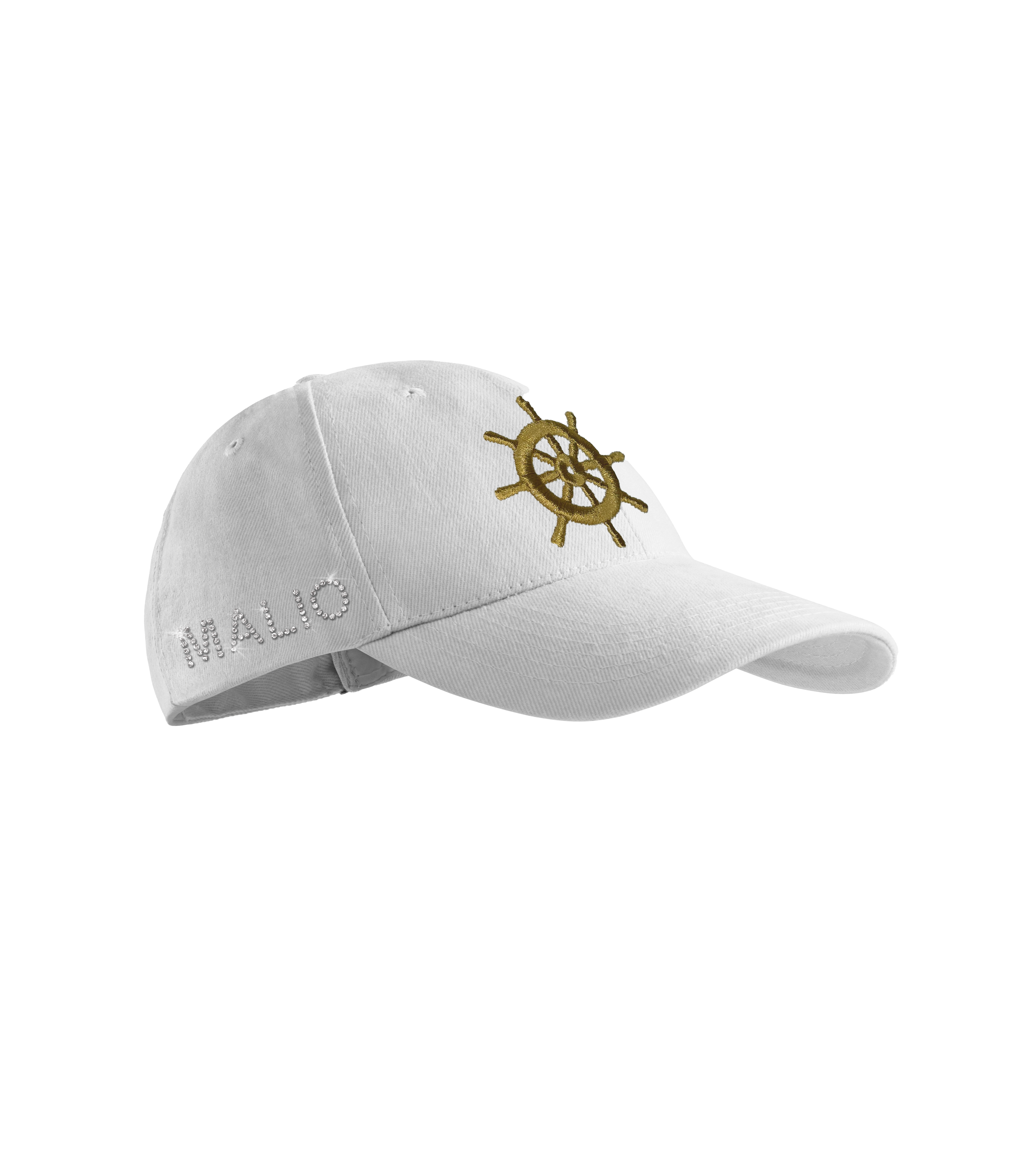 Șapcă albă ancoră/cârmă