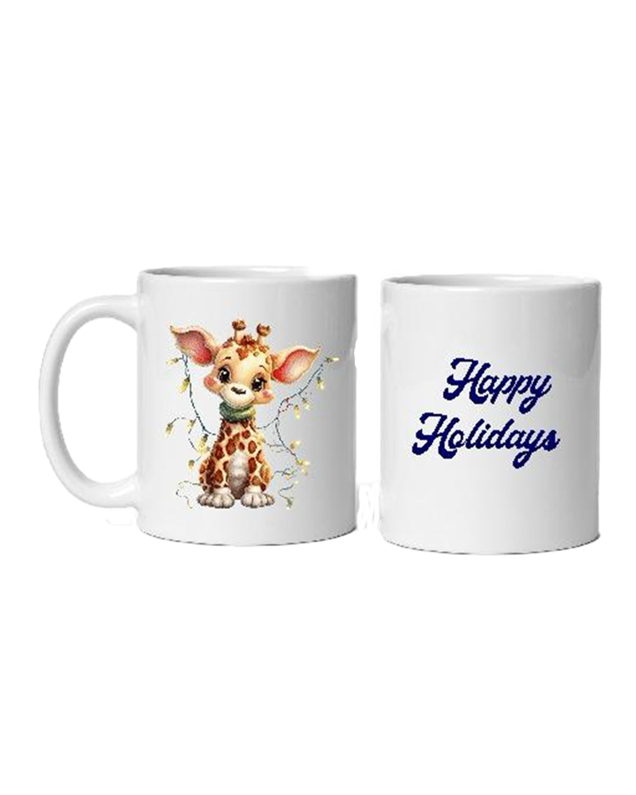 Cană ceramică Winter Giraffe